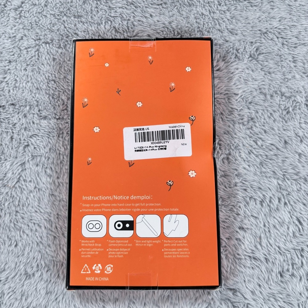 NIB - Floral iPhone 14 Plus Case w/ Matching Grip Stand – Dark Blue - Picture 7 of 7